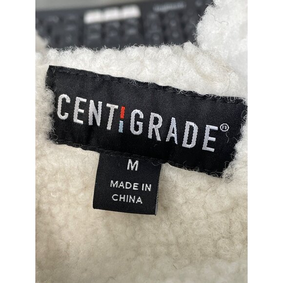 Centigrade Bonded Sherpa Lined Plaid Jacket Womens M Taupe Plaid Medium Poly NEW - Picture 3 of 5